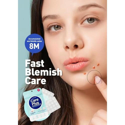 OLIVE YOUNG Care Plus Spot Patch | Hydrocolloid Acne Korean Spot Patch to Cover Zits, Pimples and Blemishes, for Troubled Skin and Face (Hydrocolloid, 102 Count (Pack of 1))