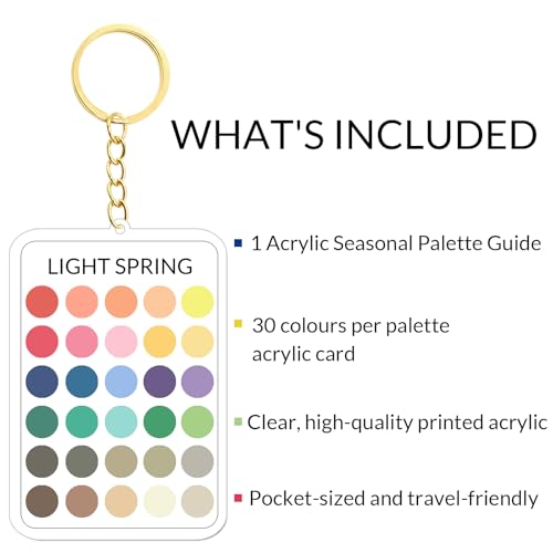 Clear Acrylic Season Color Swatch Keychain