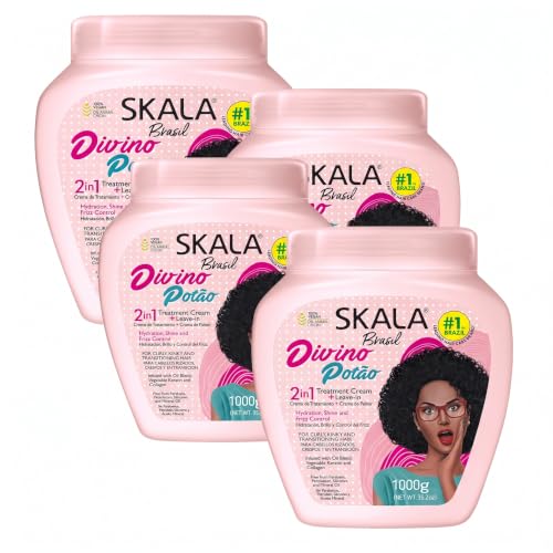 SKALA Divino Potão 2-in-1 Hair Treatment & Leave-In Cream for Curly Coily Hair