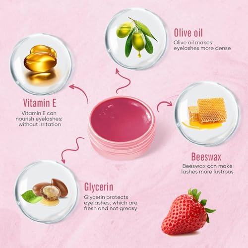 PERMANIA Lash Lift Balm, New Eyelash Lifting Adhesive£¬0.35oz/10g Lash Lift Glue Strong Viscosity and Water Solubility for Lash Perm Kit (Strawberry)