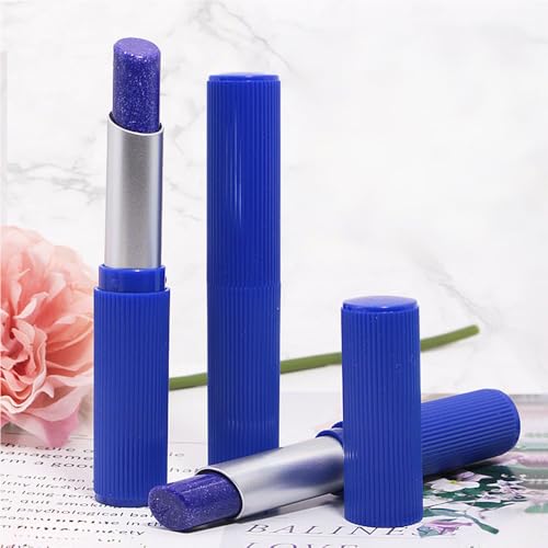 BINGBRUSH 2pcs Blue Magic Color Changing Lipstick,Shimmer Blue to Pink, Long Lasting & Moisturizing Lip Balm, Waterproof & Temperature-Activated Lipstick For Women (2 Count (Pack of 1))