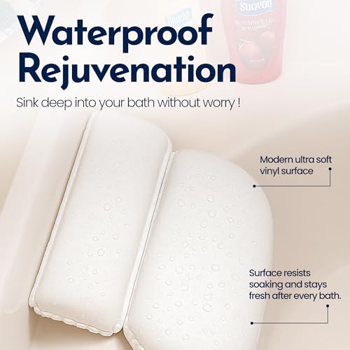 Epica Bath Pillow for Tub with Suction Cups - Head & Neck Support
