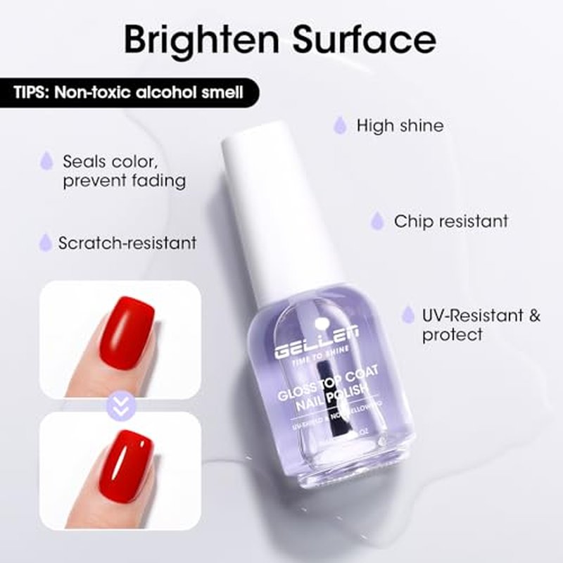 GELLEN Ridge Filling Base & High Shine Top Coat Set