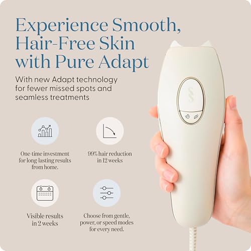 SmoothSkin Pure Adapt Champagne IPL Hair Removal Device for Face & Body
