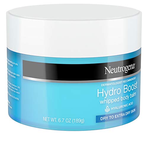 Neutrogena Hydro Boost Hydrating Whipped Body Balm with Hyaluronic Acid, Non-Greasy and Fast-Absorbing Balm for Dry to Extra Dry Skin, Paraben-Free, 6.7 oz