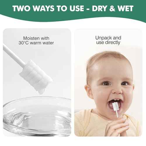52Pcs Baby Tongue Cleaner, Disposable Baby Toothbrush Oral Cleaner, Infant Gum and Tooth Cleaning Stick for Newborns, Toddler Mouth Cleaner
