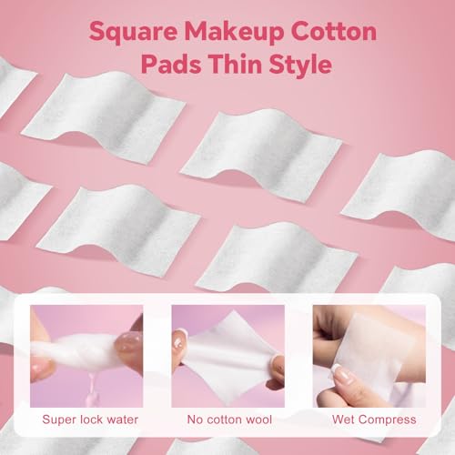 ICOTLE Makeup Cotton Pads - 200 Thick & 800 Ultra-Thin, Lint-Free