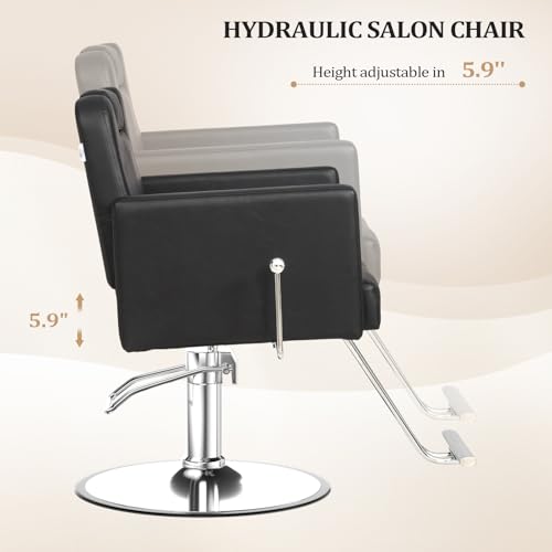mefeir Reclining Barber Chair Heavy Duty Salon Chair