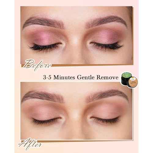 EMEDA Eyelashes Extension Remover 10g, Lash Extension Remover for Individual Lashes with Chamomile Gentle Formula, 0.35oz Professional Removal Cream Kits with Tools (02)