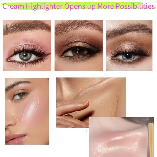 8-Color Cream Highlighter Palette – Waterproof, Lightweight