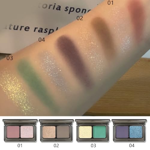 AMY'S DIARY 2-Color Eyeshadow Palette Set – Shimmer & Matte