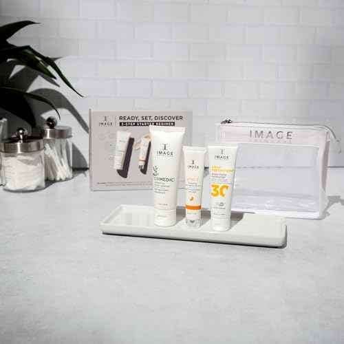 IMAGE Skincare, Ready Set Discover, 3-Piece Travel Ready Holiday Skin Care Gift Set, with Face Wash, Serum, and Moisturizer