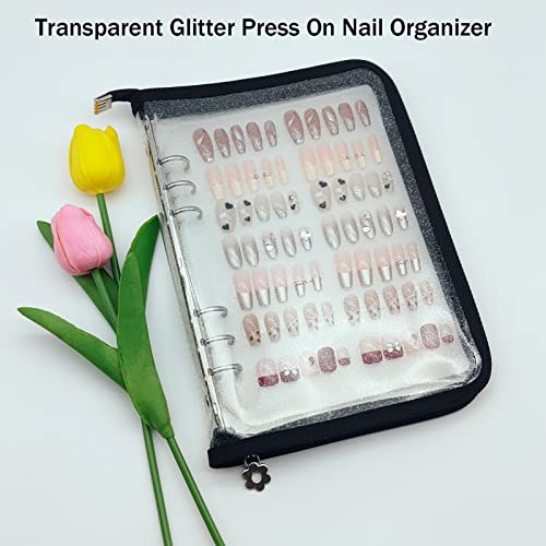 Press On Nail Storage Book with 6 Pages & 60 Adhesive Strips