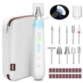 VFD Blue Cordless Electric Nail File Drill 2000mAh Rechargeable with LED Lamp