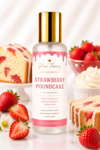 Lightweight Hair Mist Perfume Spray - Strawberry Poundcake 2oz