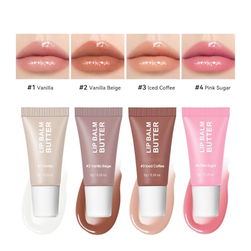 4-Piece Hydrating Lip Gloss Set - Shiny Jelly Finish
