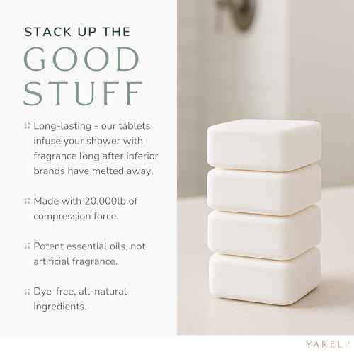 Yareli Shower Steamers for Sinus Relief, 12 Pack, for Women and Men - Aromatherapy and Self Care - Eucalyptus Mint