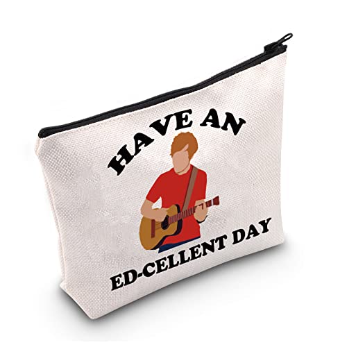 LEVLO Pop Music Lovers Gifts Have An Ed-cellent Day Makeup Bags Guitar Lovers Birthday Travel Case for Her(Ed-cellent Day)