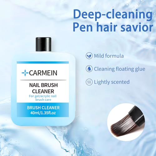 Nail Brush Cleaner 1pcs - Gel & Nail Art Brush & Makeup Brush Care, 40ml