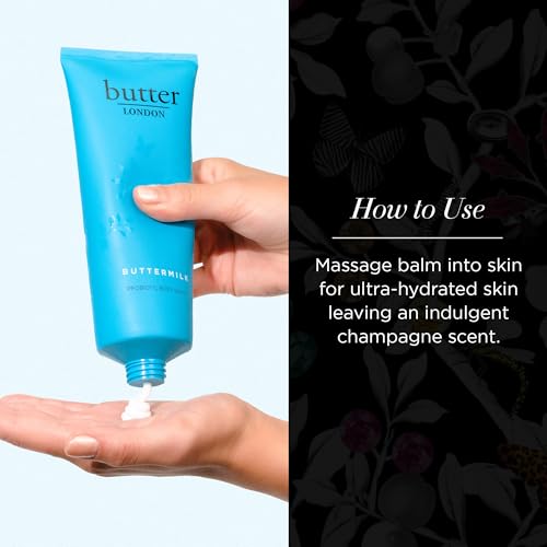 butter LONDON Probiotic Body Balm for Dry Skin - Non-Greasy Body Moisturizer for Sensitive & Normal Skin - Moisturizing Balm Enriched with Shea Butter & Sunflower Oil Hydrates & Repairs Skin