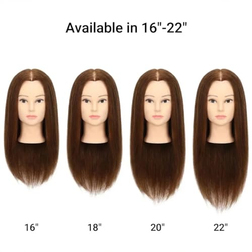 100% Human Hair Mannequin Head 20 Inch with Clamp