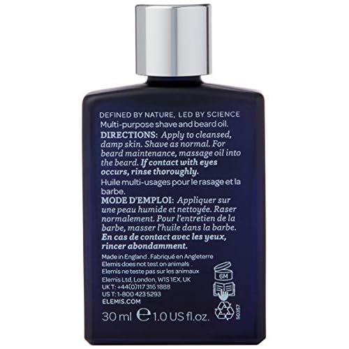 ELEMIS Smooth Result Shave and Beard Oil for Men, 1 Fl Oz