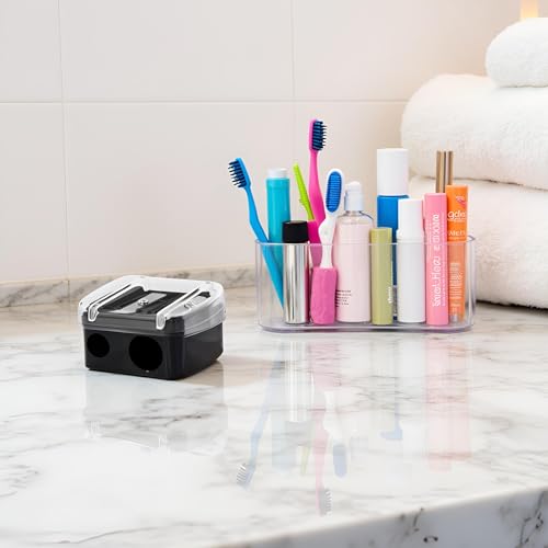 Jinshining Dual Hole Makeup Pencil Sharpener 2-Pack for Eyeliner & Lip Liner