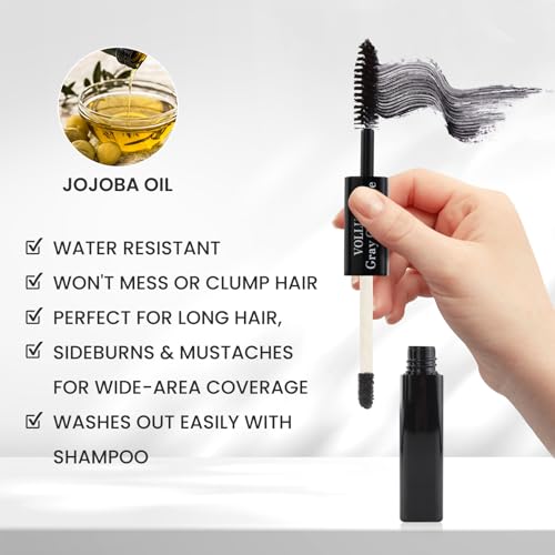Root Touch Up Hair Color Stick, Gray Hair Concealer for Beards