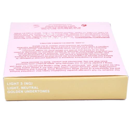 One size Patrick Starrr Turn Up The Base Versatile Powder Foundation - Light 3 (NG) Light, Neutral Golden Undertones Face Pressed Makeup Medium-to-Full Coverage, Soft Matte Finish 0.28 Ounce