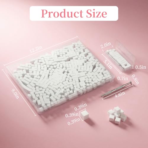 500-Piece Mini Disposable Nail Sponges Set for Ombre & Gradient Nail Art