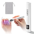 AIRSEE Mini UV Nail Lamp with Storage Bag & Display (White) – Cordless, 20/60s Modes