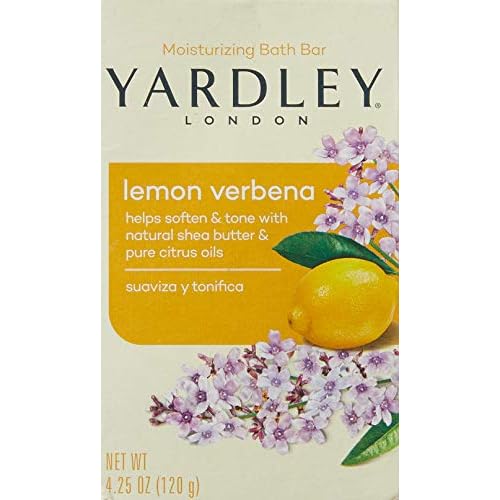 Yardley London Lemon Verbena Naturally Moisturizing Bath Bar,4 ounce,(Pack of 3)