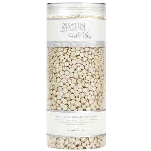 Satin Smooth Ultra Sensitive Zinc Oxide Hard Wax Beads ? Thin-Film Pebble Wax for Hair Removal, Ideal for Face & Bikini Area, 23 oz