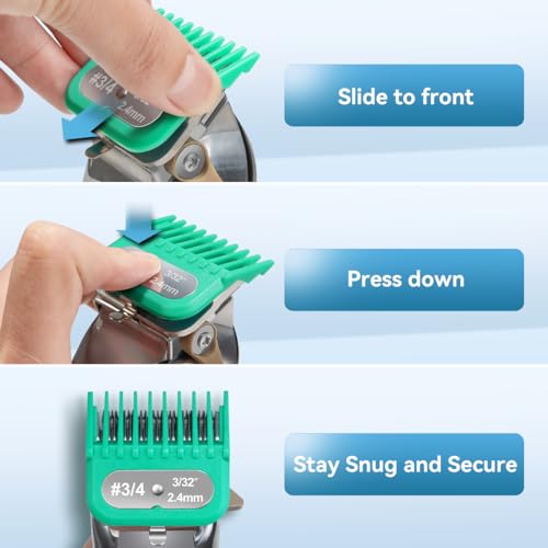 Clipper Guards Set Compatible with Most Wahl Clippers, 4 Piece Set