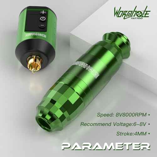 Wormhole Tattoo WTK258 Wireless Tattoo Gun Kit Professional Machine Kit Tattoo Pen Kit with 1500mAh Tattoo Battery Pack Tattoo Ink Tattoo Needles