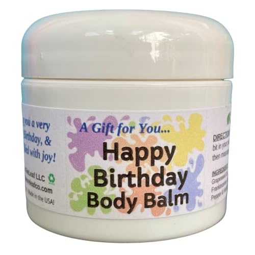 Urban ReLeaf Happy Birthday Body Balm! Fresh Citrus Spice Natural Shea Butter & Essential Oils, Thoughtful Gift! Gender Neutral Unisex Scent, Deeply Moisturizing. Special Present
