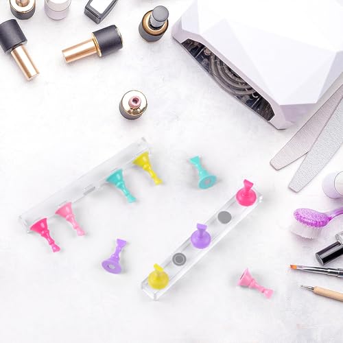 Nail Painting Stand with Reusable Putty - 2 Sets Acrylic Holder