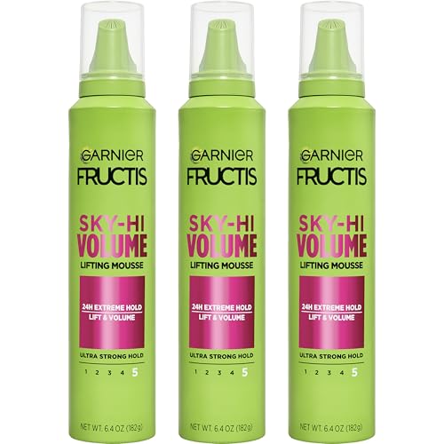 Garnier Fructis Sky-Hi Volume Mousse, Extreme Hold, 6.4 Oz (3-Pack)