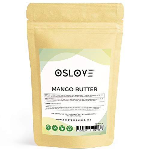 Mango Butter 2 LB Pure, Natural, Hand -packed, Fresh & Fluffy in DIY mixes | Obtained from Mango seeds | Use for DIY leave in conditioner, Salves, Body Butter, Lotions & Soaps