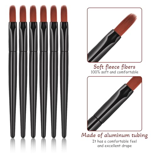120 Pcs Disposable Lip Brushes with Protective Caps