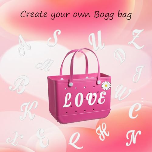 Hroatpk 2pcs Alphabet Letter Charms for Bogg Bag