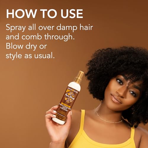 Creme of Nature Pure Honey Leave-In Conditioner, Moisture-Rich Detangler for Dry, Damaged Hair, With Coconut Oil & Shea Butter, Sulfate-Free Formula, 8 oz