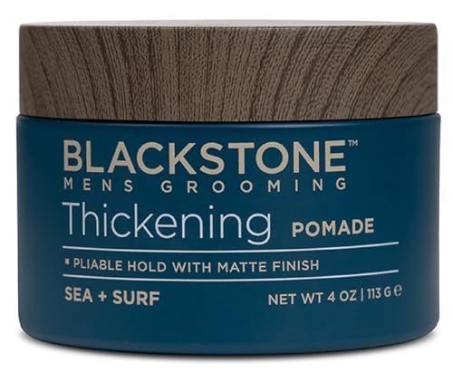 Blackstone Men's Grooming Thickening Pomade 4 Oz Sea + Surf Scent Pliable Hold Matte Finish