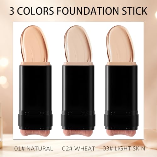 Full Coverage Foundation Stick with SPF 50+ & Built-In Brush