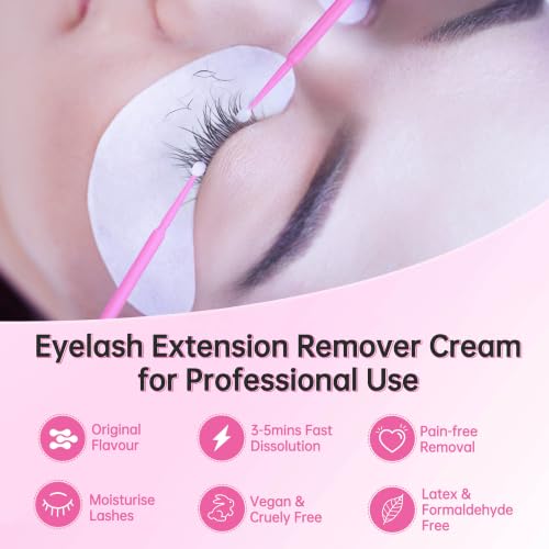 Beauty7 Eyelash Extension Remover Cream, 5g Unscented Flavor