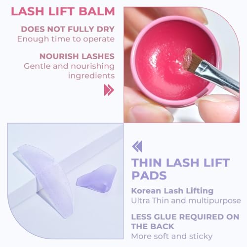 Lomansa Lash Lift Pads with Glue Balm Eyelash Perm Kit