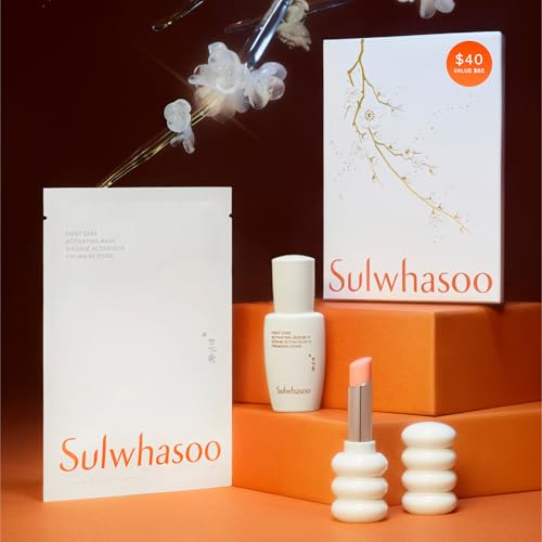 Sulwhasoo Glowing Lip Balm - Korean Anti-Aging Lip Treatment Balm, Nourishes, Hydrates, Naturally Plumps & Visibly Smooths Lip Winkles, Smooths Dry, Flaky Lips - 0.1 oz.