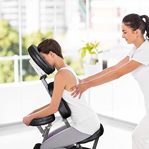 Portable Massage Chair Foldable Tattoo Spa Salon Black