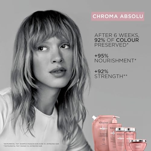 Kerastase Chroma Absolue Chroma Respect Shampoo Refill Pouch For Sensitized or Damaged Color-Treated Hair - Protects and Hydrates Fine To Medium Hair with Glycerin and Hyaluronic Acid
