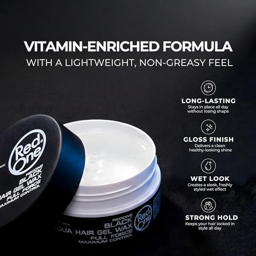 Redone Black Hair Styling Wax 150ml | Extra Hold Gel